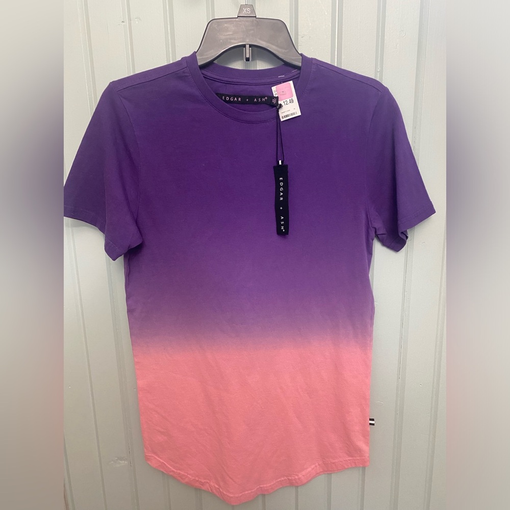 Edgar + ash Purple and Pink Gradient T-Shirt men’s C-section ( A45)